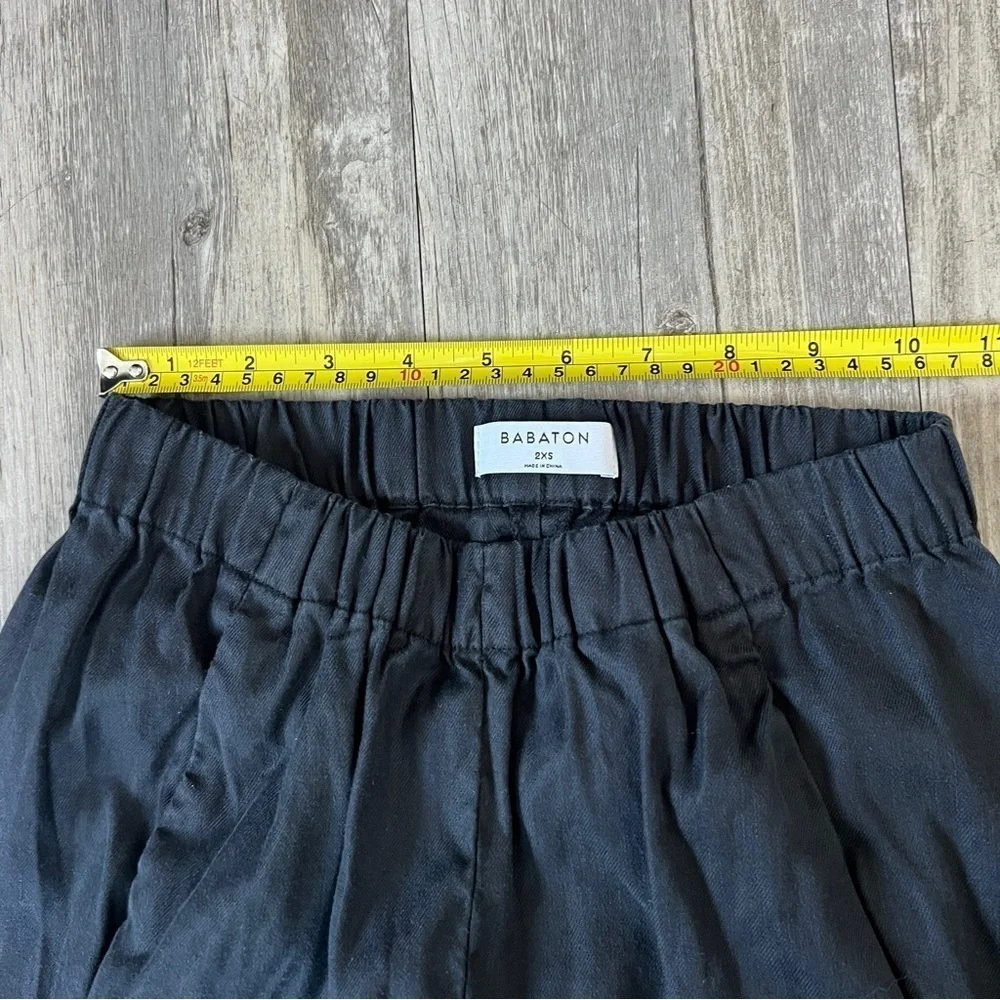 Aritzia Babaton Linen Blend Elastic Waistband Joggers in Black